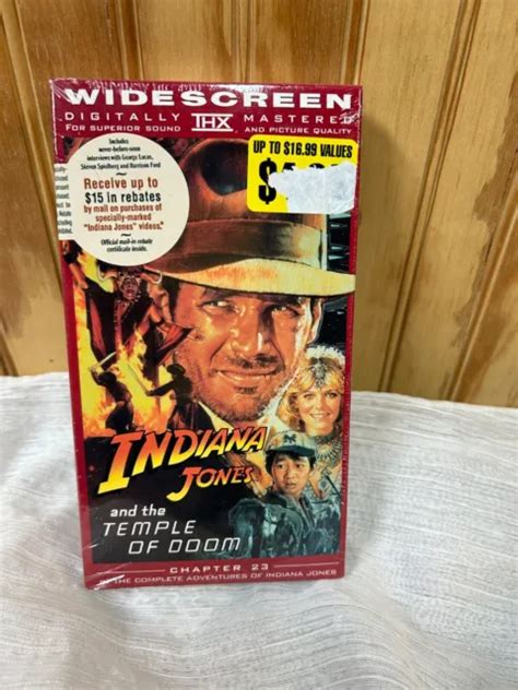 INDIANA JONES AND The Temple Of Doom Widescreen VHS Sealed NOS NEW 11