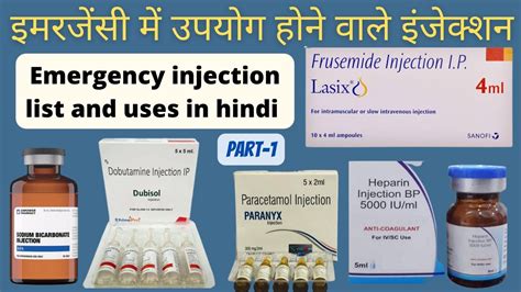 Emergency Injection List And Uses In Hindi Emergency Drugs List And