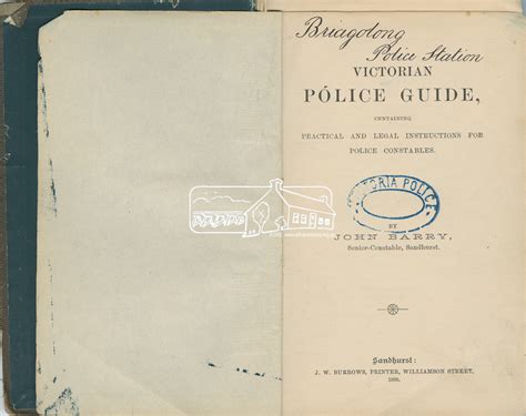 Book Victorian Police Guide Containing Practical And Legal