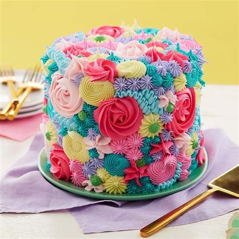 Floral Spring Cake Recipe Cake Decorating Techniques Spring Cake