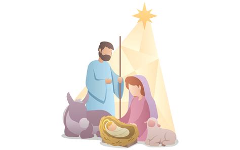 Nativity Scene Illustration 144890 Templatemonster