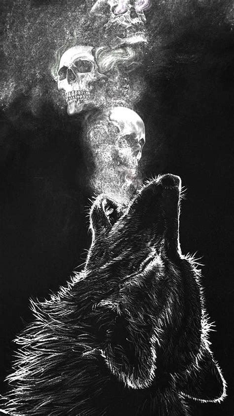 Wolf Skulls Hd Phone Wallpaper Peakpx