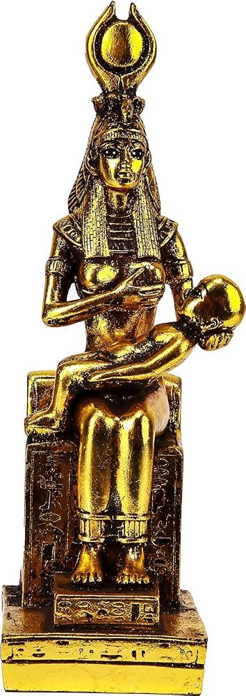Ancient Egyptian Statue Of Goddess Isis Breastfeeds Her Son Horus Made In Egypt