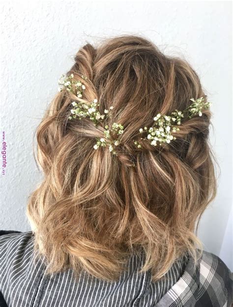 This will allow you to make your boho hairstyle voluminous and more special. short hair style for formal homecoming and prom with ...