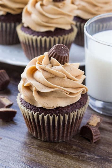 Chocolate Cupcakes With Peanut Butter Frosting Just So Tasty