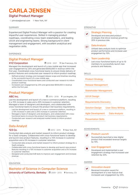 5 Digital Product Manager Resume Examples And Guide For 2023