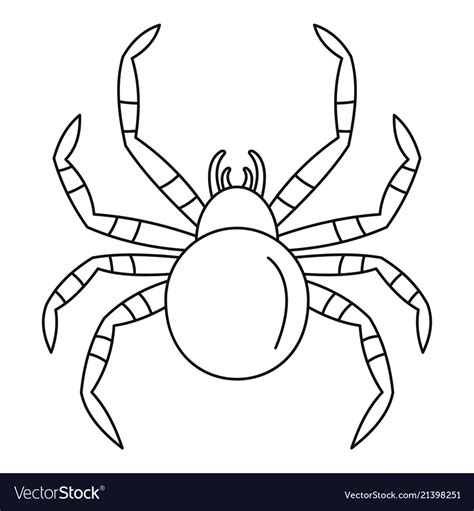 Tarantum Spider Icon Outline Style Royalty Free Vector Image