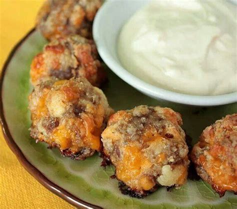 Cream Cheese Sausage Balls Party Food Appetizers Yummy Appetizers