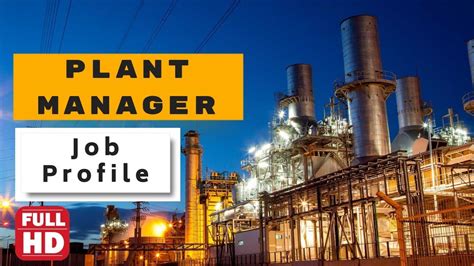 Plant Manager Job Description Life Of Plant Manager In Industry