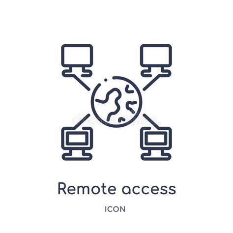 Linear Remote Access Icon From Internet Security And Networking Outline