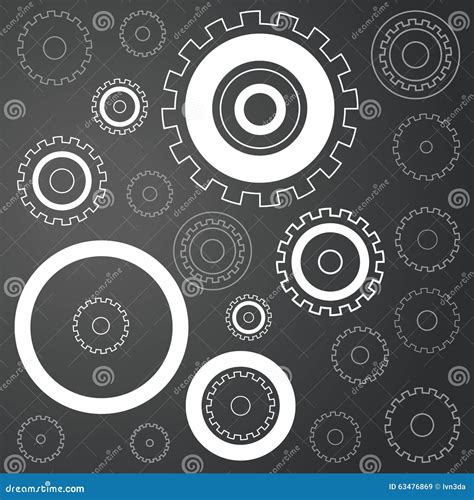 Abstract Mechanical Gears Background Stock Vector Illustration Of