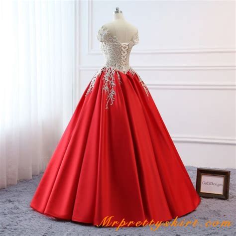 red satin lace prom dress bridesmaid dress sexy prom dress