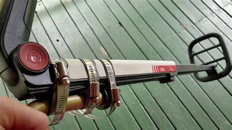 The user walks along the beach, moving the steering wheel end from side to side over the sand. Modified Minelab Go-Find Metal Detector Upper Arm Rest Mod ...