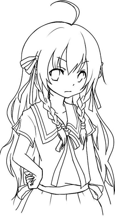 Pin By Coloringsky On Anime Coloring Pages Anime Wolf Girl Chibi