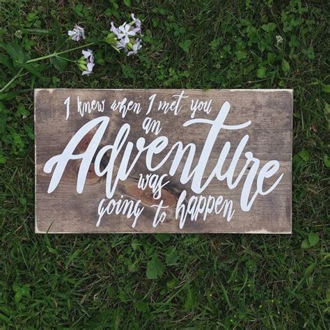 Milne books or watched the the thing about winnie the pooh is that even though it's whimsical and funny, and pooh is a bumbling hero, the characters often make a lot of sense and. Custom wedding sign, nursery sign, adventure quote, Winnie the Pooh sign , Nursery Decor ...
