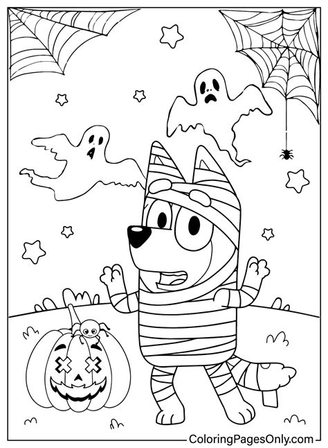 19 Free Printable Bluey Halloween Coloring Pages