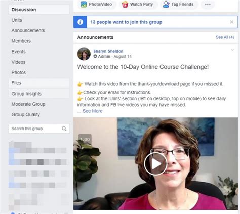 Encourage your moderation team to comment on the post and strengthen the initial welcome message. How to Use Facebook Groups for Your Online Course Platform