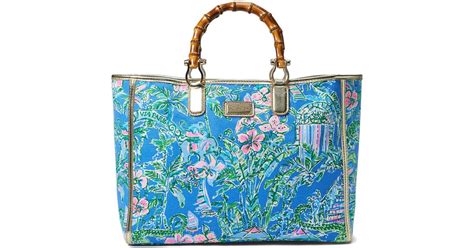 Lilly Pulitzer Greydon Canvas Tote In Blue Lyst