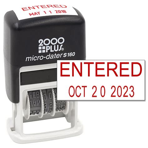 Cosco 2000 Plus Self Inking Rubber Date Office Stamp With Entered