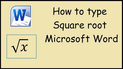 How Do You Type A Square Root Symbol Mastery Wiki