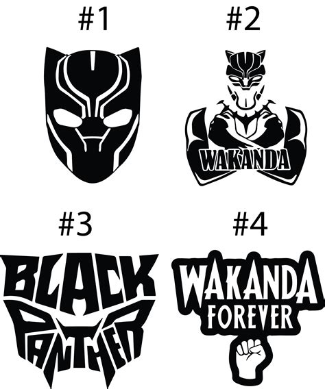 Black Panther Vinyl Decal Wakanda Forever Black Panther Vinyl Etsy