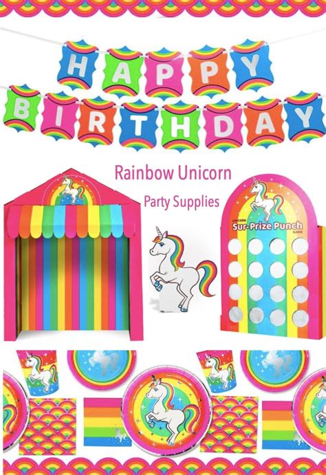 Unicorn Party Inspiration Birthday Partty Supplies