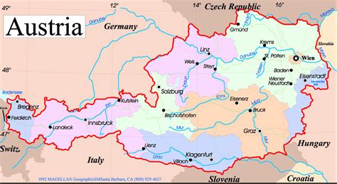 Austria Physical Map