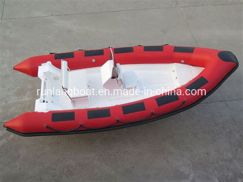 Wave Star M Feet Fibergalss Rib Boat Rigid Inflatable Boat With Big V Shape Hull China