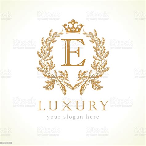 Download Luxury E Letter And Crown Monogram Symbol Stock ...
