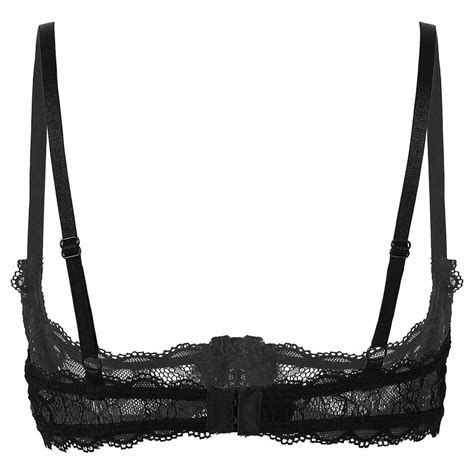 us women s criss cross bra crop top cupless underwired bralette sheer underwear ebay