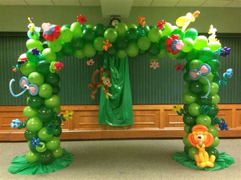 You can host the perfect jungle party with the jungle party supplies, jungle animal party decorations and more from australia's fastest growing online party shop. Jungle tree#balloon#decoration | Balloon archs/ Arco con ...