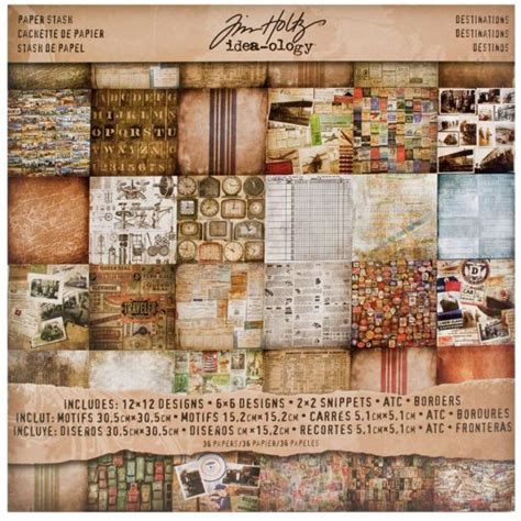 Tim Holtz Idea Ology Paper Stash Destinations Tim Holtz Paper