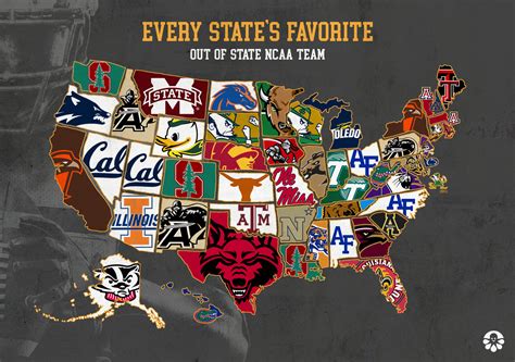 View the 2021 texas a&m football schedule at fbschedules.com. America's Favorite Out of State Football Teams, Mapped ...