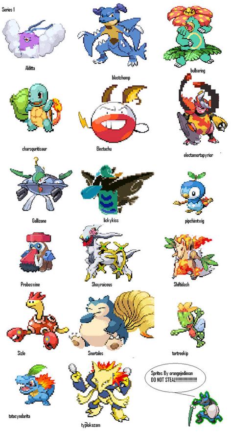 Gigloqic Pokemon Sprites List