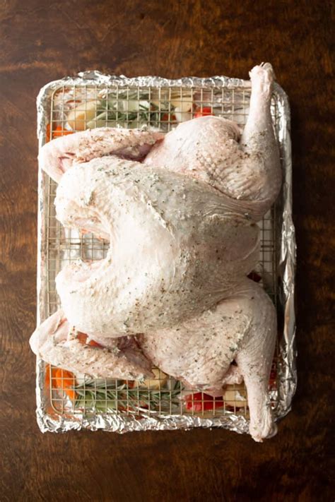 spatchcock roasted turkey with herbs