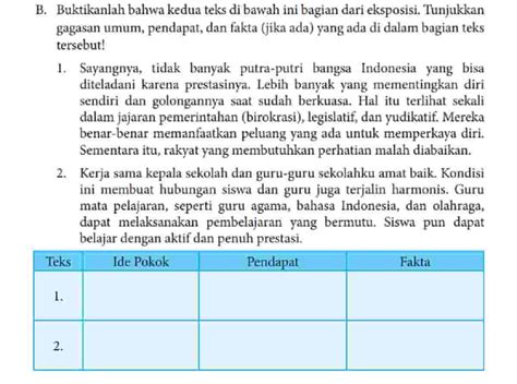 Buktikanlah Bahwa Kedua Teks Di Bawah Ini Bagian Dari Eksposisi