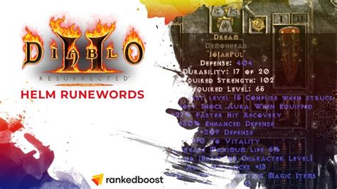 Diablo 2 Helms Runewords All Helms Runewords In D2