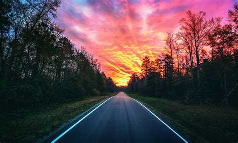 Sky Landscape Road Sunset Wallpapers Hd Desktop And Mobile Backgrounds