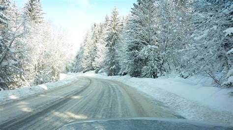 Snow Covered Road Widescreen Wallpaper Evolveall