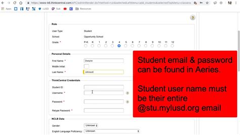 Think Central Create A Student Account Youtube