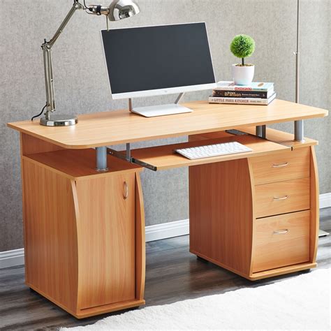 Ubesgoo Computer Desk Pc Laptop Table Wdrawer Office Study Home