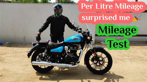 Royal Enfield Meteor 350 Mileage Test City And Highway Youtube