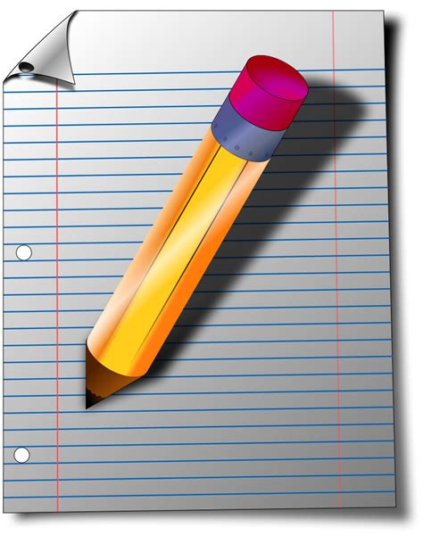 Pencil And A Paper Clip Art Image Clipsafari