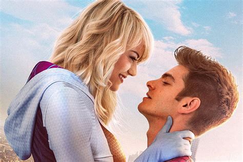 Fan Art With Emma Stone And Andrew Garfield As Spider Gwen And Peter Bullfrag