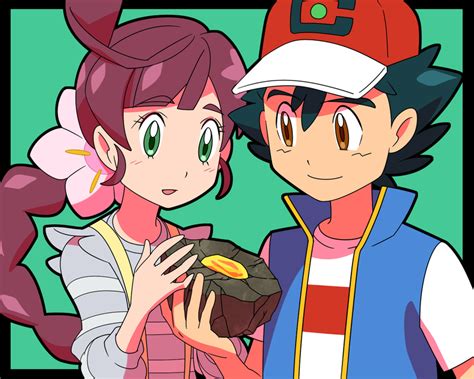 Ash Ketchum And Chloe Pokemon And More Drawn By Amada Danbooru