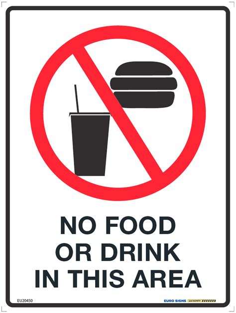 No Food Or Drink In This Area 225x300 Poly Euro Signs