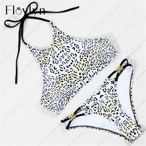 Floylyn Brand Leopard Bikinis Women Sexy Bikinis Push Up Padded Brazilian Swimsuits Summer