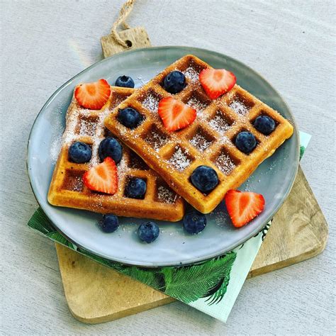 Double the batch, freeze and then toast frozen for easy breakfast. Healthy Waffles