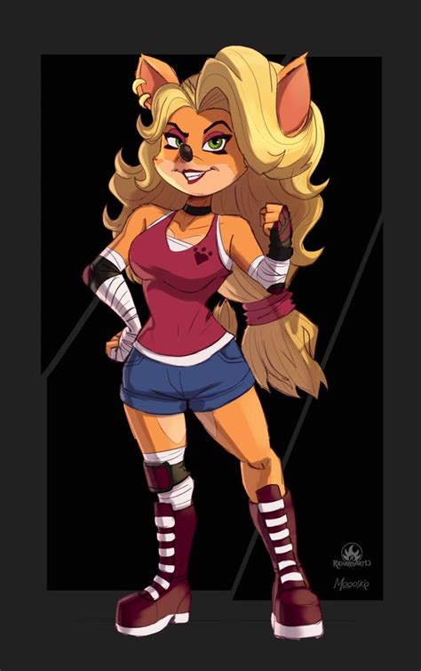 108721 safe artist richardart13 tawna bandicoot crash bandicoot bandicoot mammal