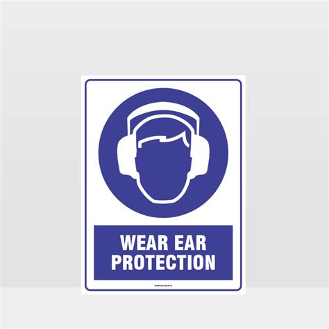 Mandatory Wear Ear Protection Sign Mandatory Sign Hazard Signs Nz